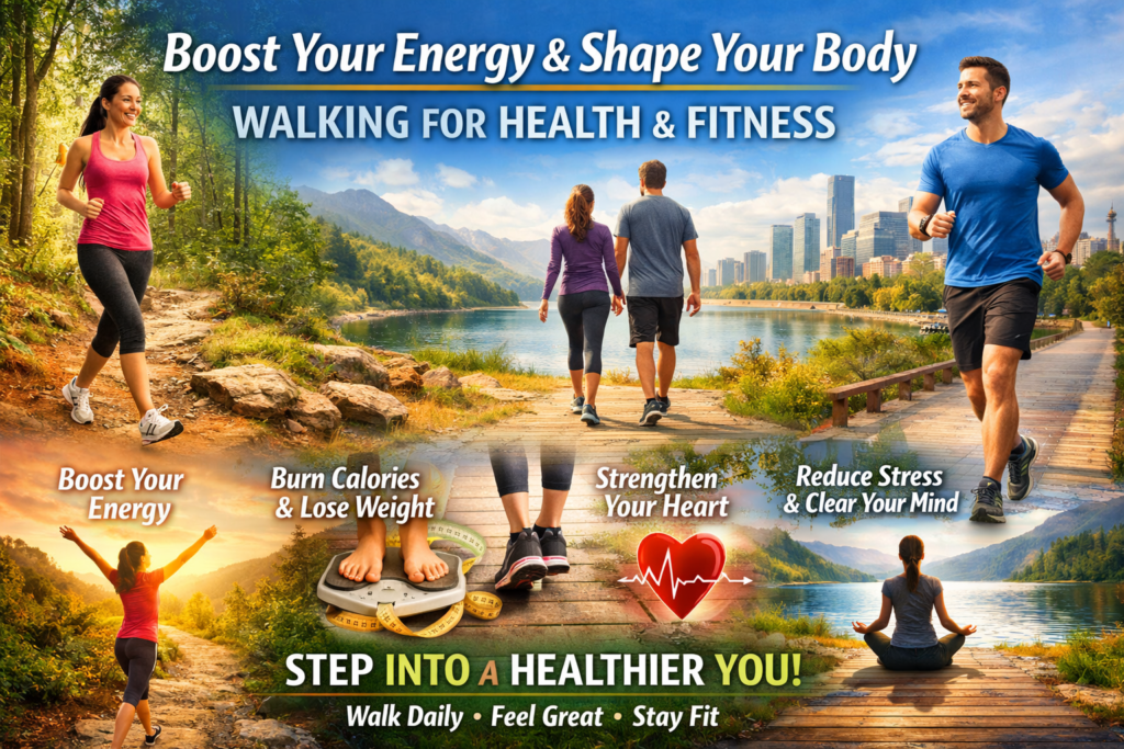 Boost Your Energy and Shape Your Body by Walking for Health and Fitness Walking for Health and Fitness